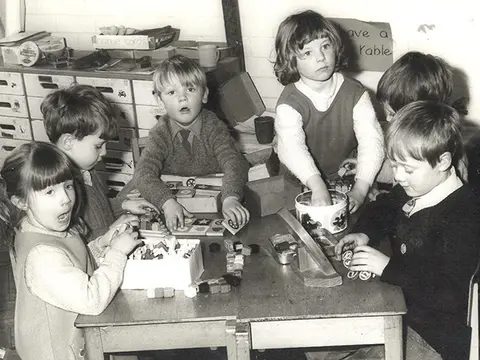 In a class, 1950s/60s.
